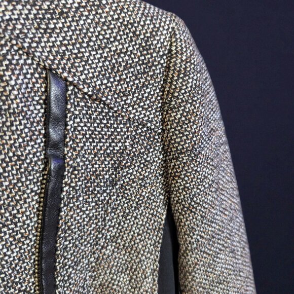 White House Black Market Tweed Moto Jacket, Size 00 - Picture 3 of 5